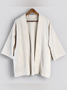 ONLY CHILD Clothing Natural Cotton Jacket One Size Cream Kimono Sleeves Neutral